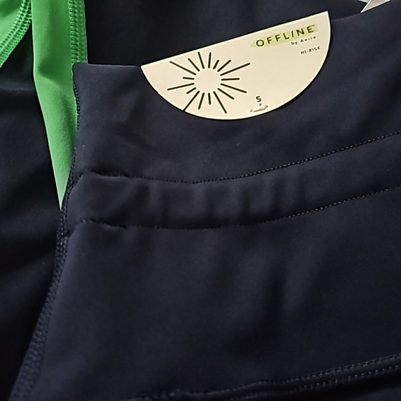 OFFLINE by Aerie Goals Colorblock Legging Royal Navy Small New - Picture 3 of 5